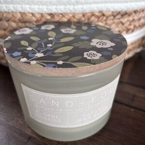 Sand + Fog Floral Bamboo Candle with Floral Lid